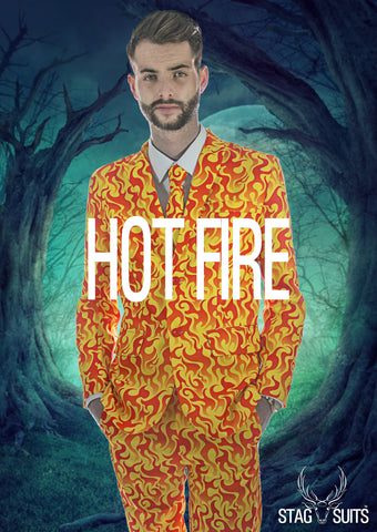 Red Hot Fire Halloween Stag Suit