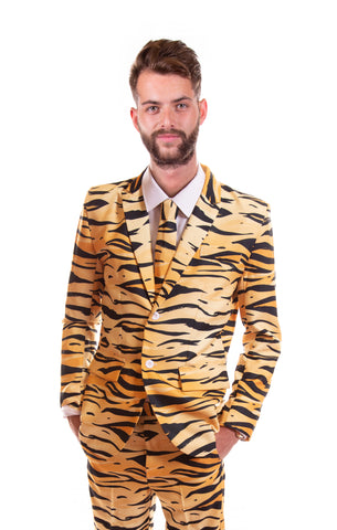 Tiger Animal Print Stag Suit