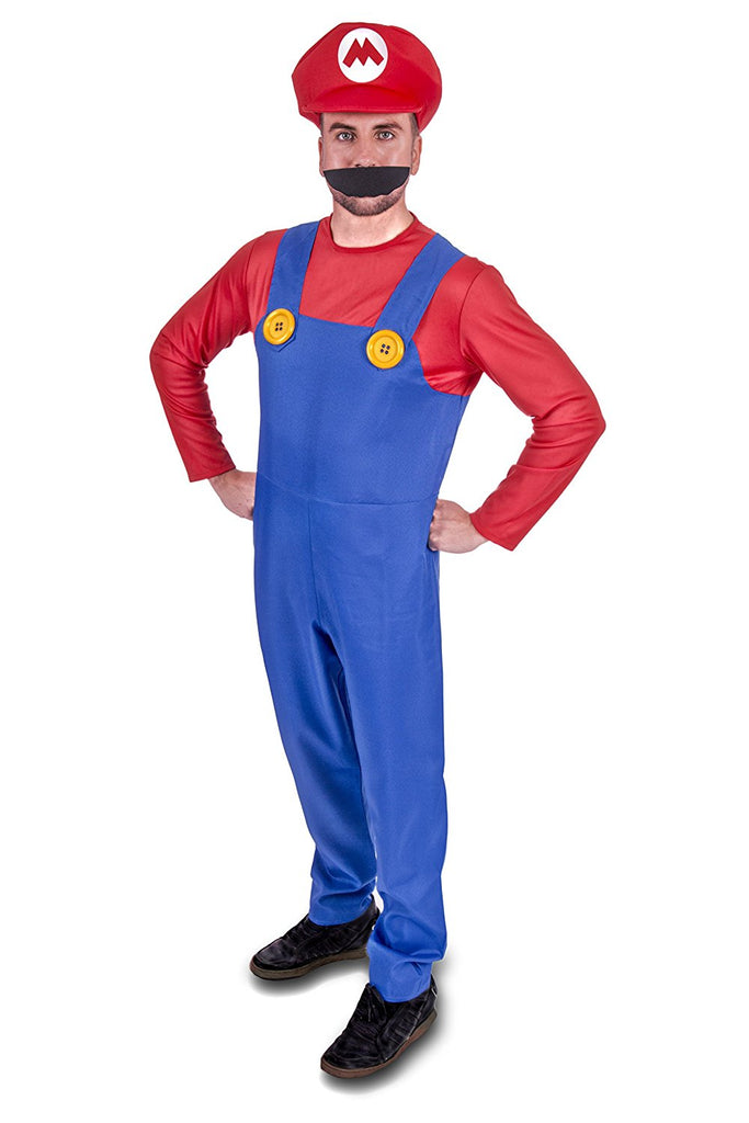 Super Plumber Red Brothers Adult Fancy Dress Costume - Stag Suits