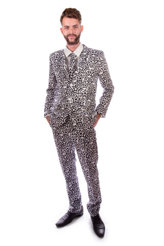 Black and White Stars Stag Suit