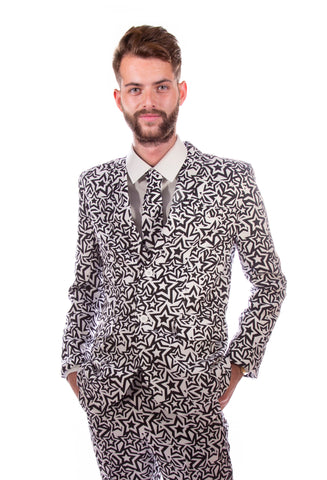 Black and White Stars Stag Suit