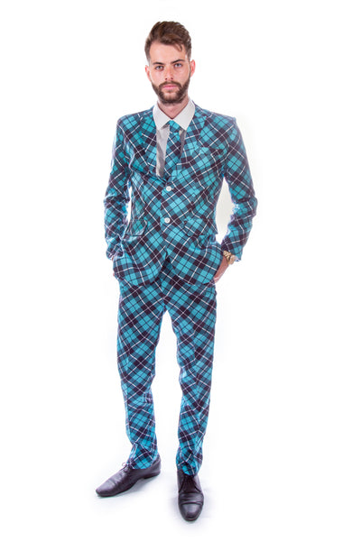Blue Tartan Scottish Stag Suit - Stag Suits
