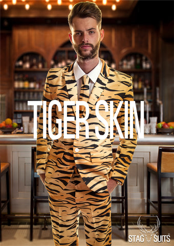 Tiger Animal Print Stag Suit