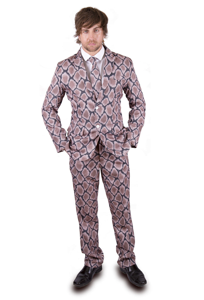 Brown Snake Skin Stag Suit - Stag Suits