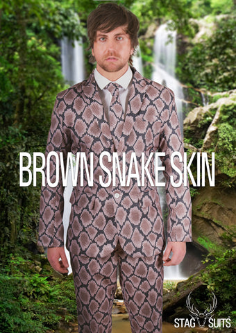 Brown Snake Skin Stag Suit