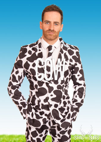 Cow Animal Print Stag Suit