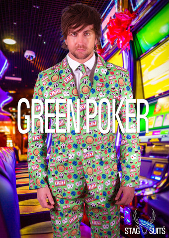 Green Poker Casino Stag Suit