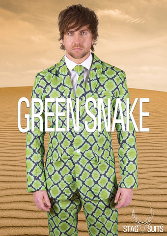 Green Snake Skin Stag Suit