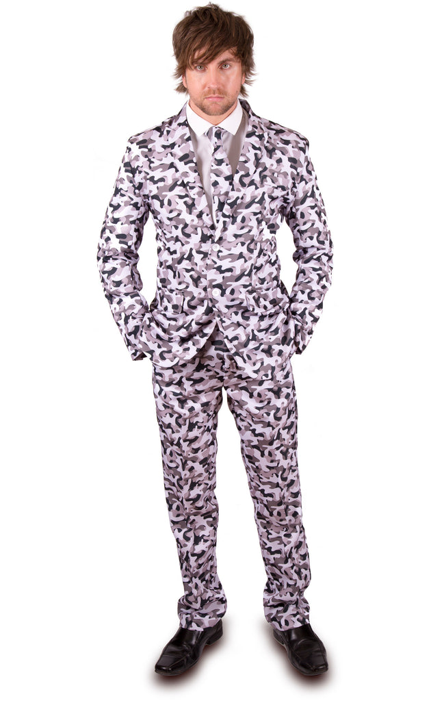 Grey Urban Camouflage Army Stag Suit - Stag Suits