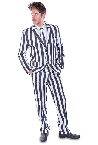 Black and White Striped Halloween Stag Suit