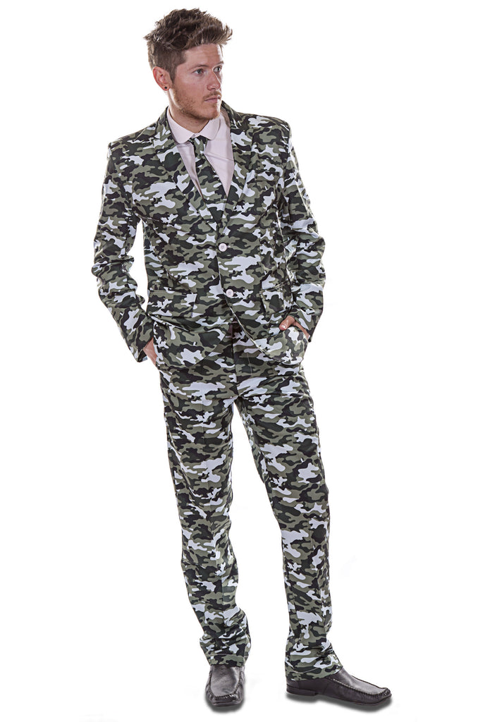 Camouflage Green Army Stag Suit - Stag Suits