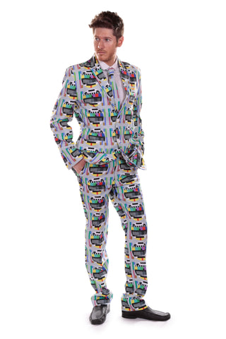 TV Retro Test Card Screen Stag Suit