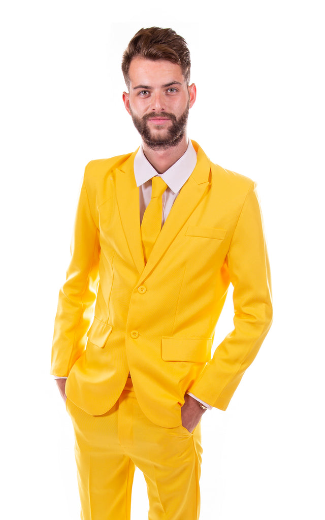 Men Yellow Casual Three Piece Suit at Rs 1750/set in New Delhi | ID:  2852110948788