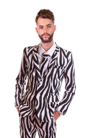 Zebra Animal Print Stag Suit